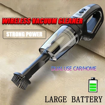 Image USB Charging Handheld Cordless Vacuum Cleaner 120W Portable Car Vacuum Cleaner Powerful Suction for Car Home Office Pet Hair