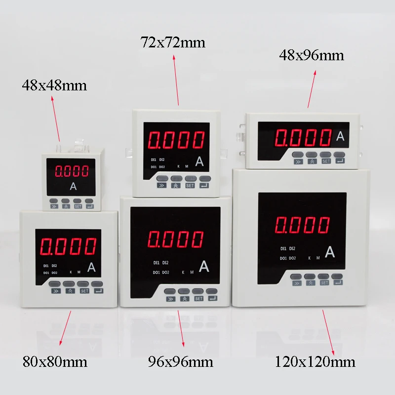 DC 0-10A 20A 30A 50A 100A 200A 300A 400A 500A 600A ampere meter DC ammeter digital current panel meter with ampere shunt sensor