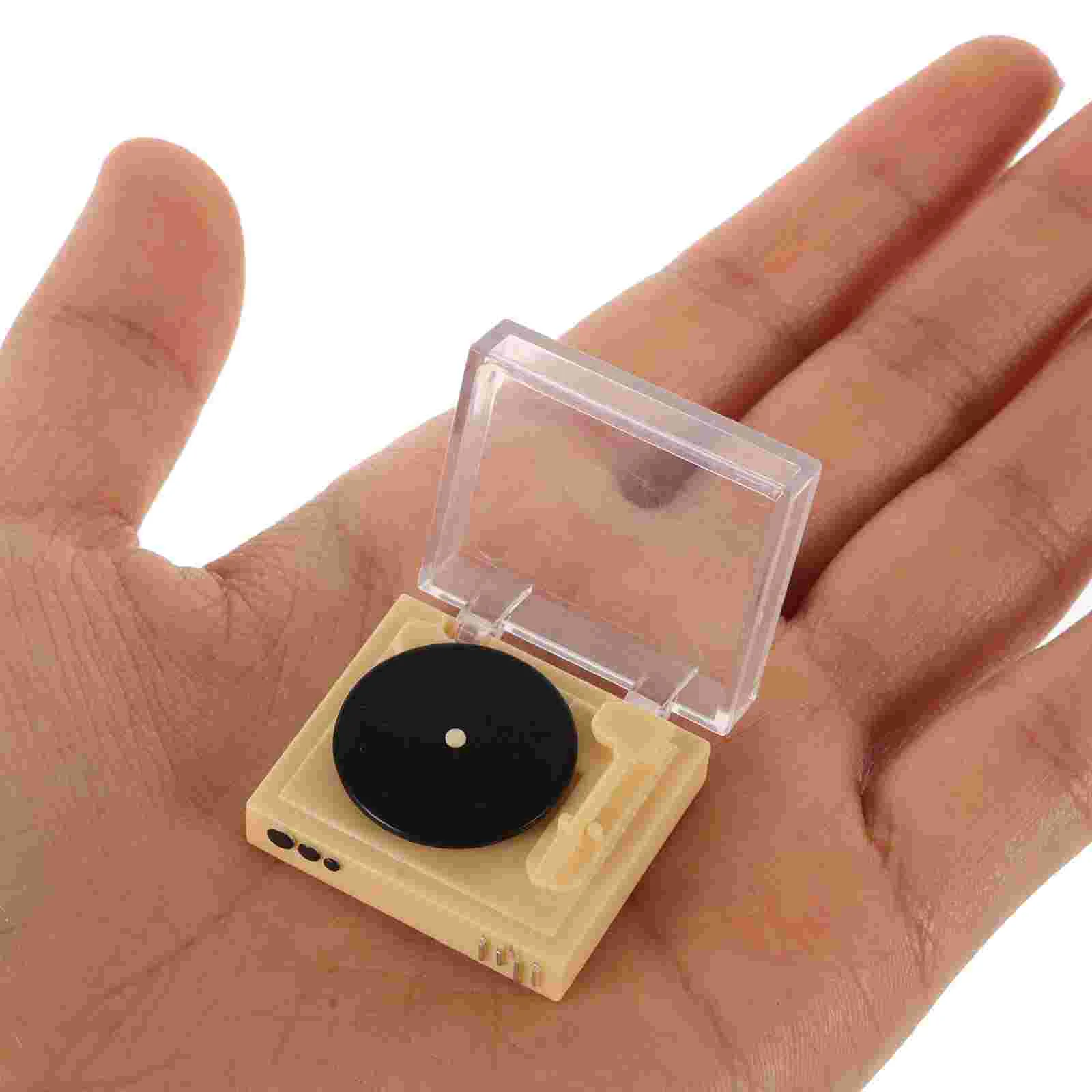 Symulacja gramofonu Model mebli do domku dla lalek Wystrój retro Miniaturowe udekoruj muzyczne meble pokojowe Plastikowe