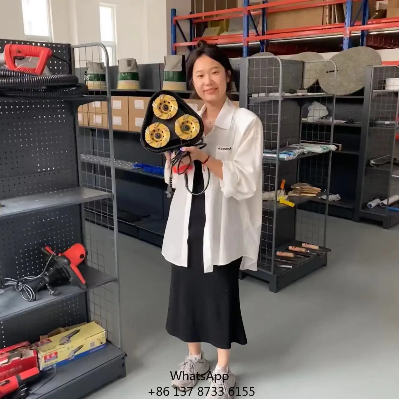 

3head Hand Held Floor Grinder Concrete Floor Polisher Flooring Grinding Polisher Machine With Vacuum Cleaner