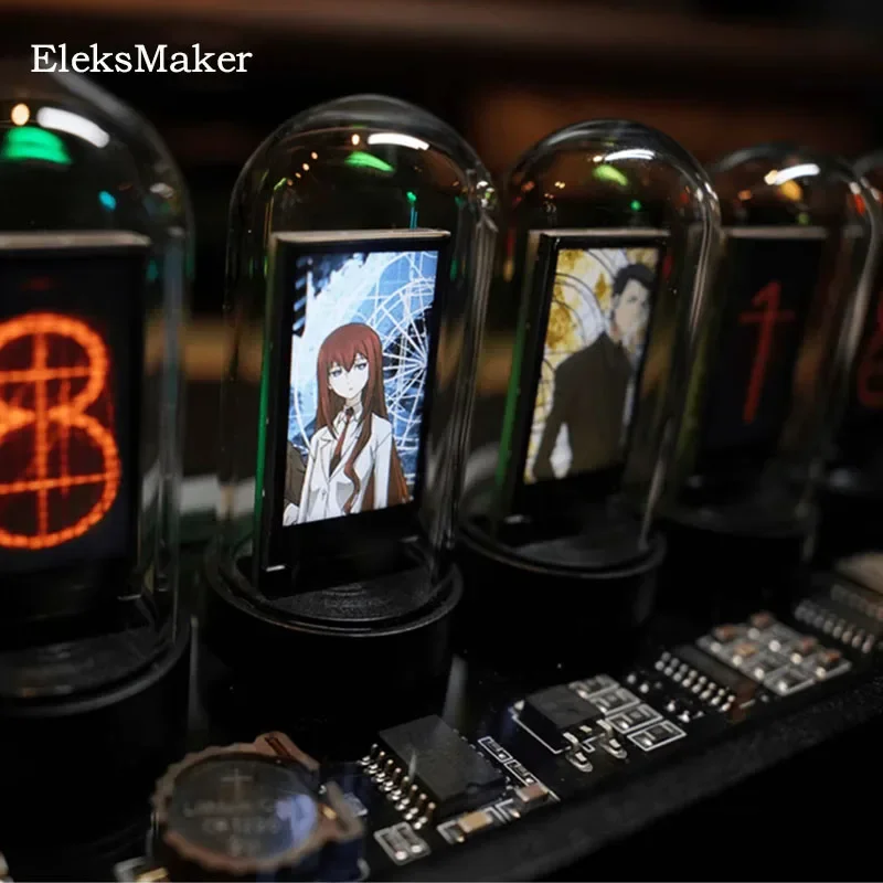 Elekskaker-reloj Retro con iluminación analógica, dispositivo con pantalla IPS de 6 bits, de tubo Nixie