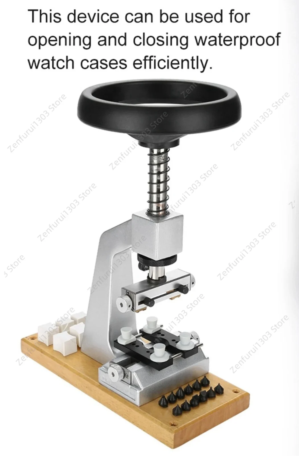 Bench Watch Case Opener with 6 Dies Watch Repair Tool Back Opener Wristwatch Tool Case Remover