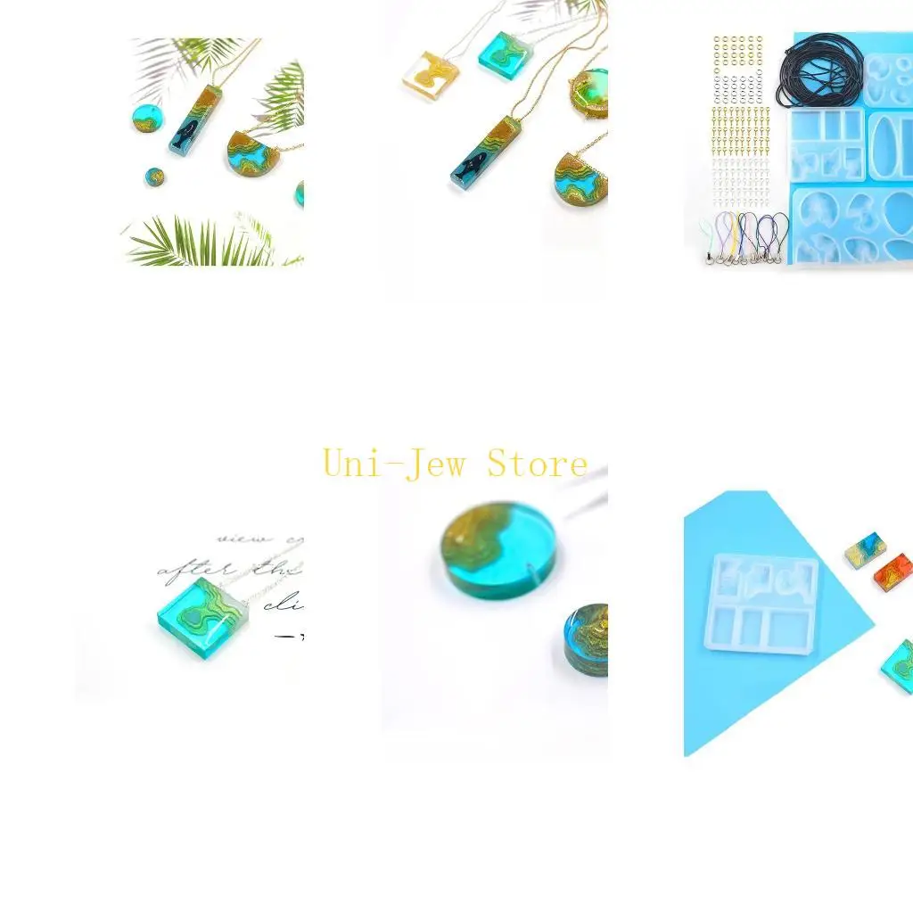 

40GB 1 Set Sea Island Jewelry Resin Mold Silicone Mould with Claw Nails Open Rings