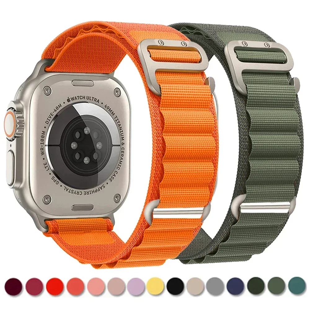 Alpine Armband für Apple Watch Band 44 mm 45 mm 49 mm Nylonarmband für iWatch Serie Ultra 2 9 8 7 6 5 4 3 se Correa 42 mm 41 mm 40 mm