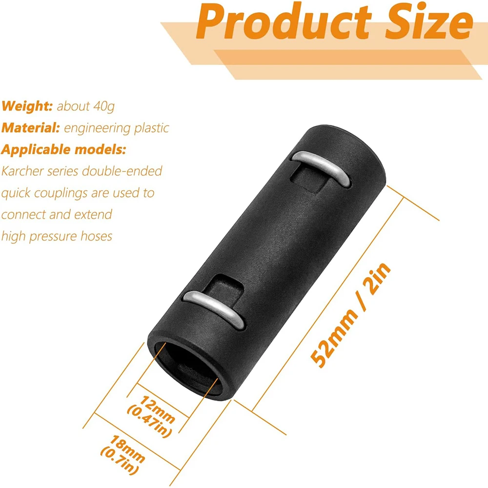 Adaptador de conexión de tubo de extensión para Karcher Bosch Nilfisk Parkside, arandela de presión con adaptador de manguera de conexión rápida