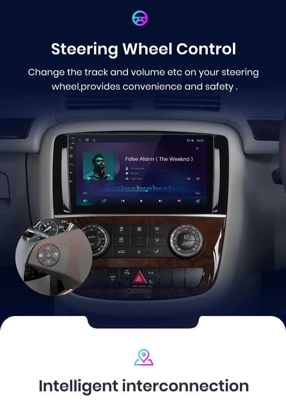 Junsun Carplay Android Auto Autoradio für Mercedes Benz R251 R300 R280 R320 2012-2015 GPS intelligente Systeme Multimedia – Detail 16