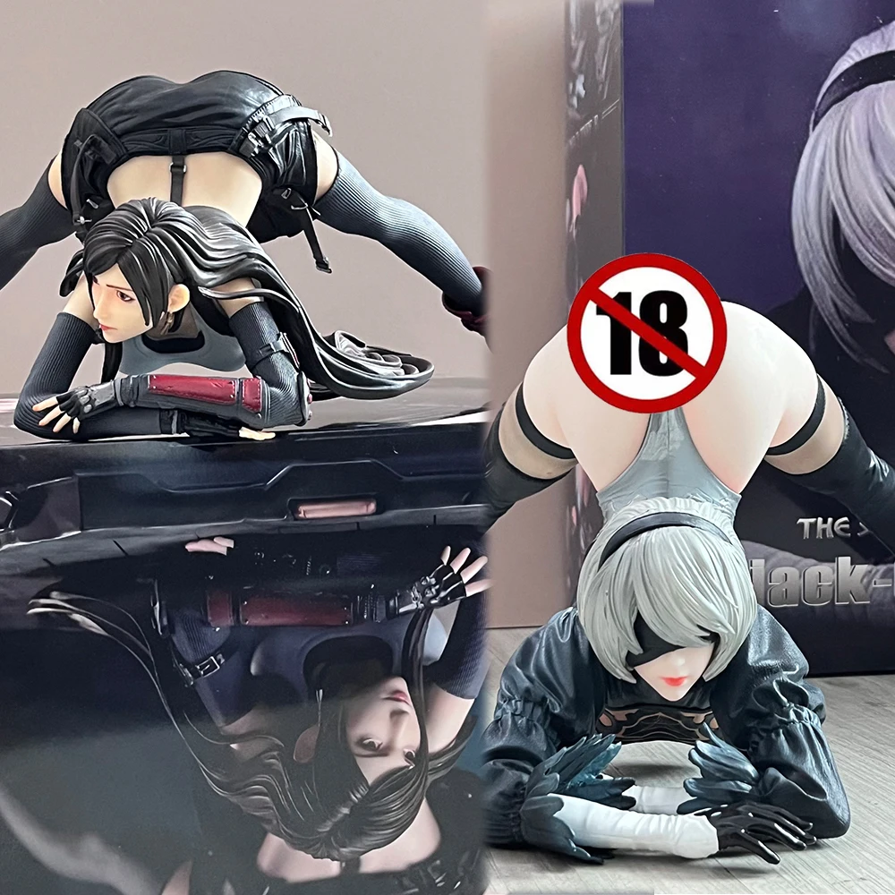 NieR:2B Automata Girl Figure Tifa PLAY ARTS Kai VII Tifa Lockhart Sexy GK Anime Figure Collection Adult Doll Birthday Gifts