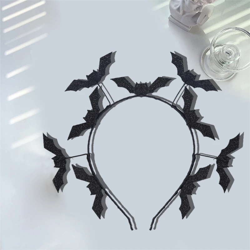 Eye Catching Bat Headwear for Spooky Costume Parties and Night Event Fashionable Headpeice Cosplay Accessories