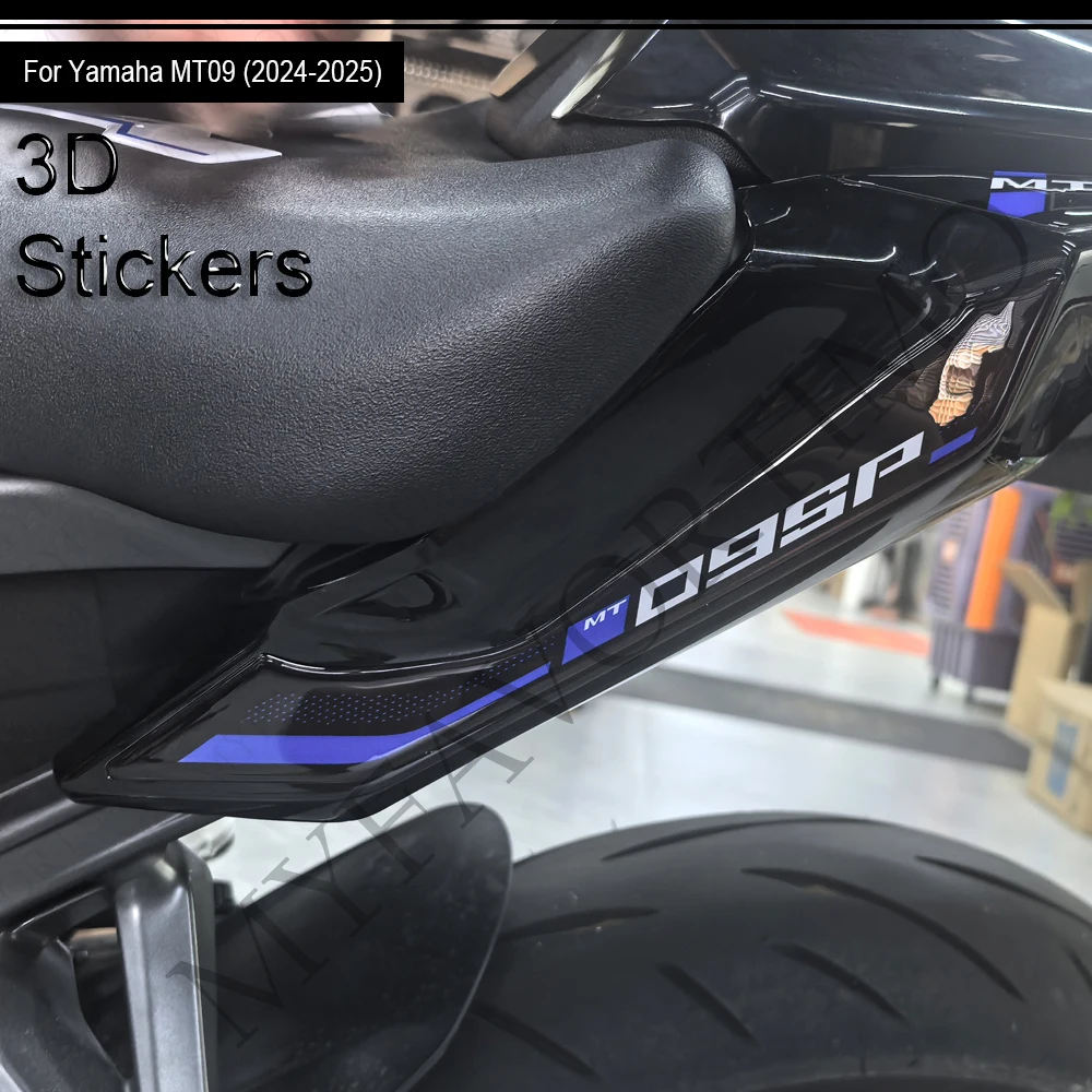 For Yamaha MT-09 MT09 MT 09 SP 2024 2025 Motorcycle Fuel Tank Pad Protector stickers 3D resin stickers kit 6