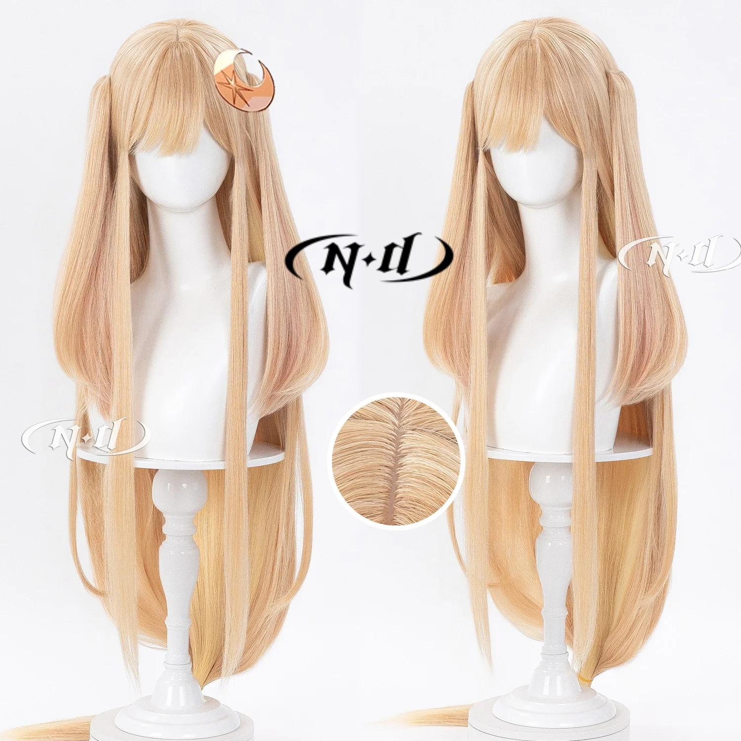 ND Kaguya Hime Cosmic Princess Kaguya! Cosplay Wigs Hair Hairpiece for Comic-con Cosplayer Halloween Costume Party Theme