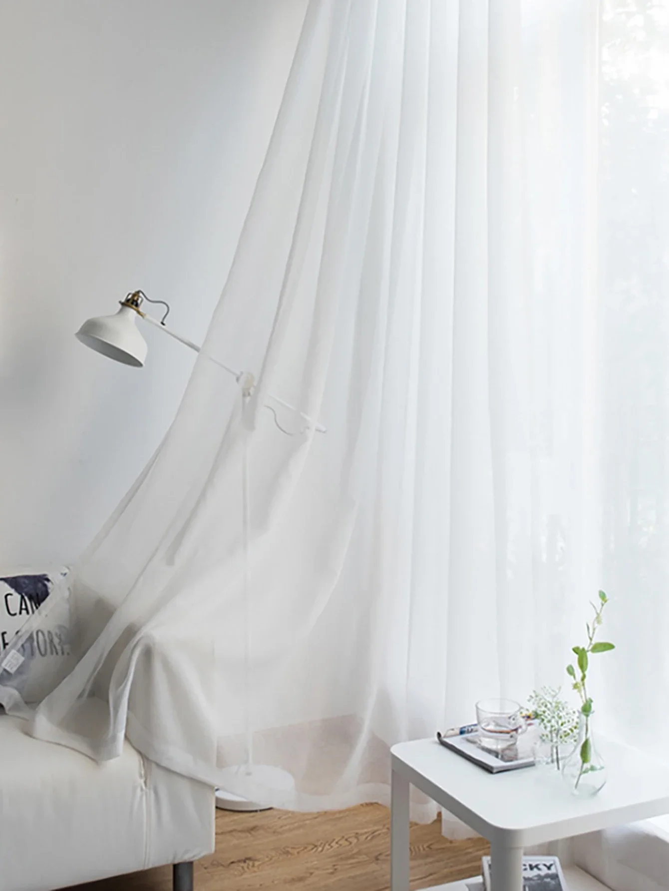 1 قطعة ستارة شفافة حديثة بلون واحد، ستائر نافذة لغرفة المعيشة، غرفة النوم، المنزل، شاشة نافذة فرنسية جروميت