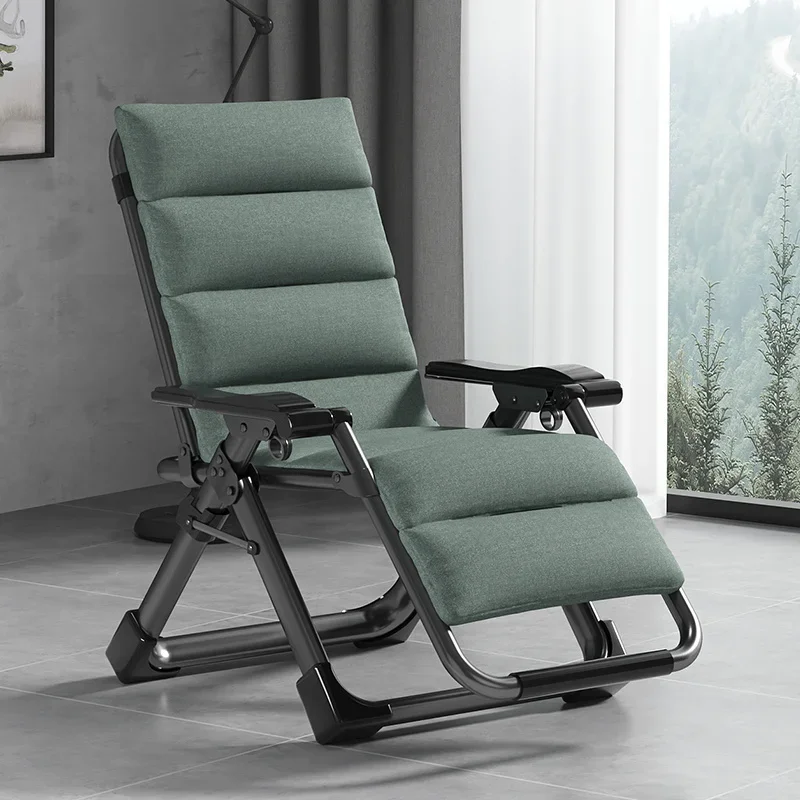 Lounge chair folding lunch break bed office, backrest portable balcony beach