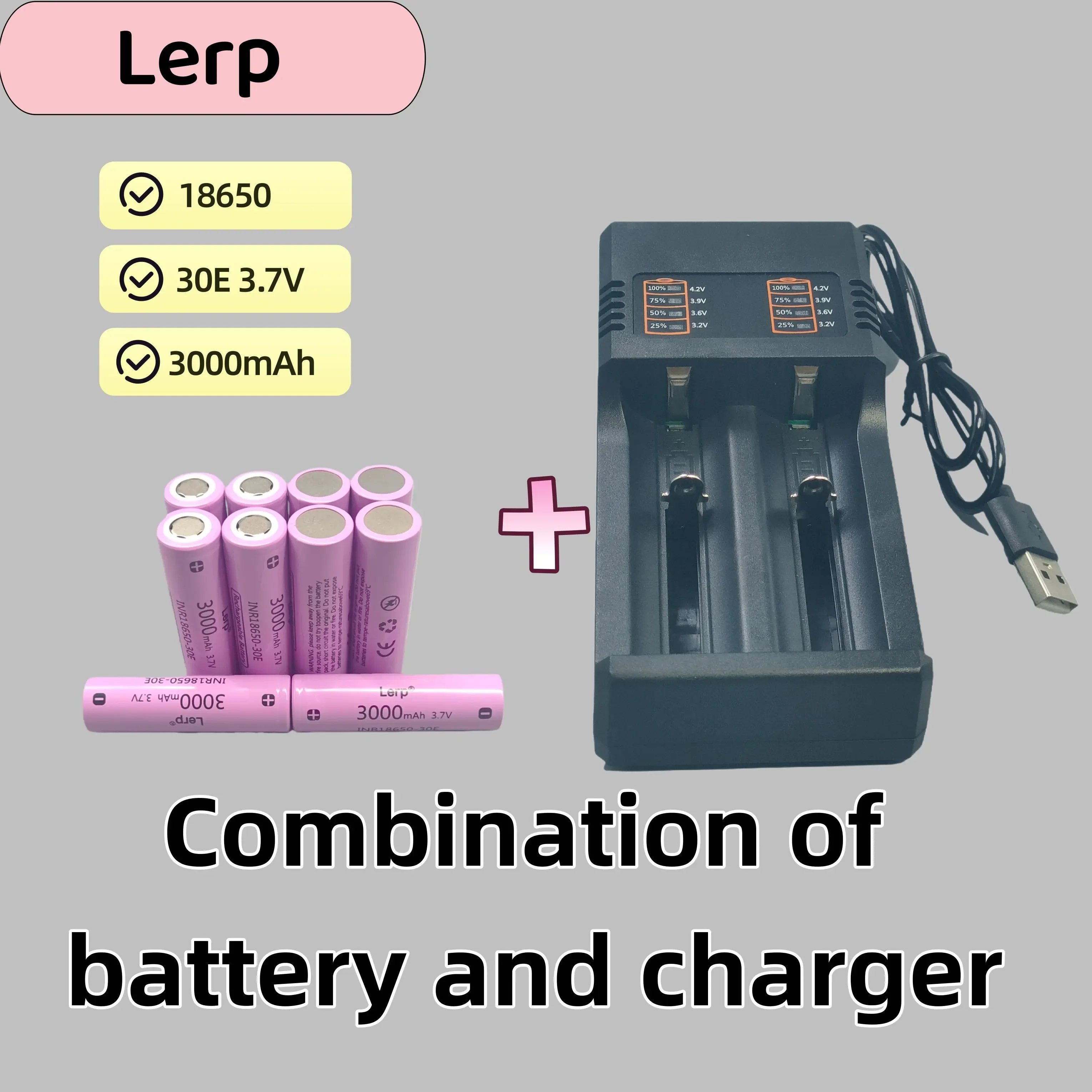 باترياس ليتيو 18650 قابلة للشحن مع كارجادور | 3.7 فولت 3000 مللي أمبير Largo Ciclo de Vida، متوافق مع con la Mayoria de Cargadores 18650 #5