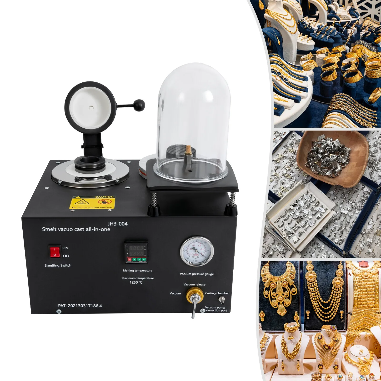 

Вакуумная литейная машина для ювелирных изделий на 2 кг, оборудование для плавки драгоценных металлов