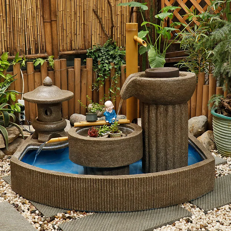 flowing water ornament Balcony Garden Garden Landscape decoration Interior circulation Water feature Fish pond la