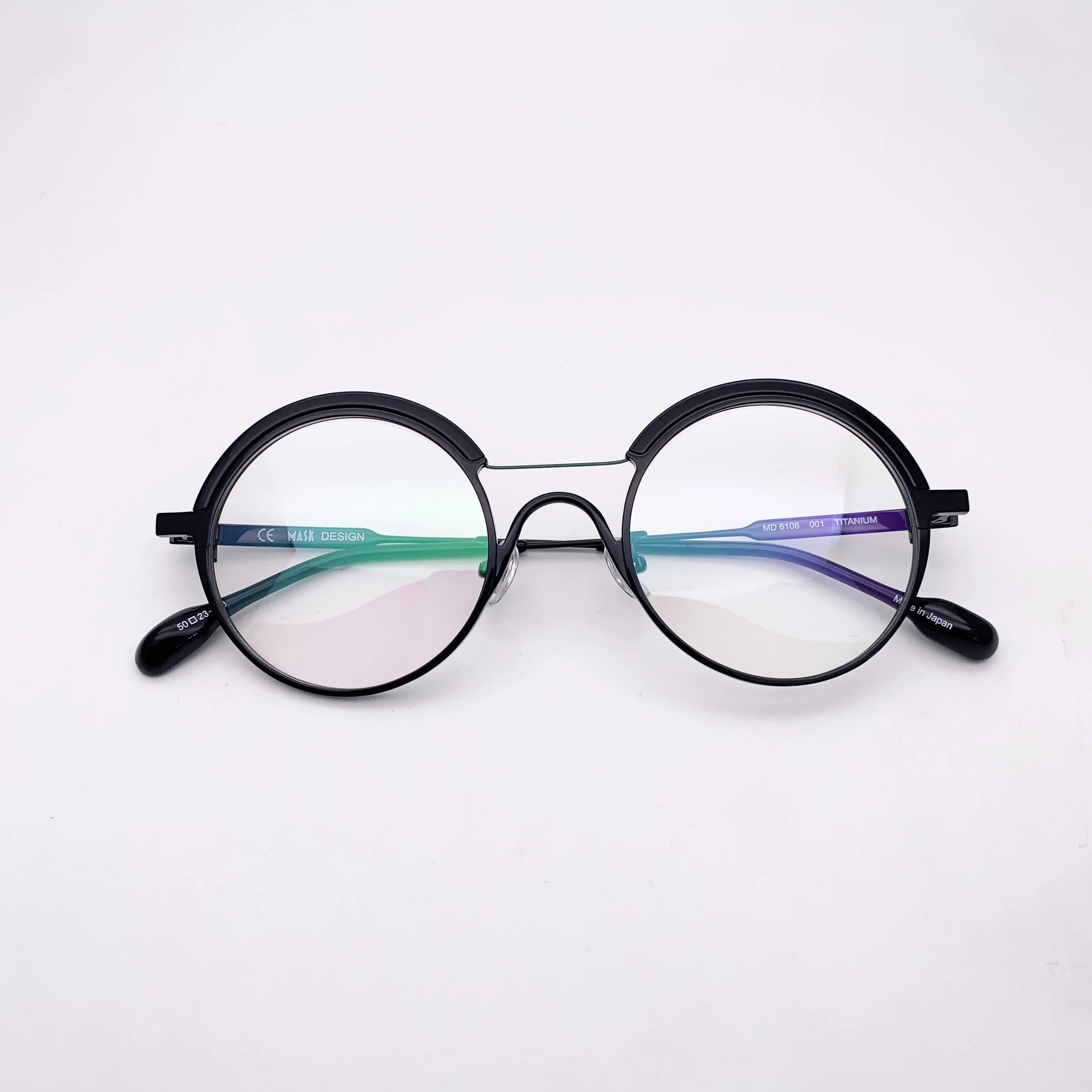 Belight Optical Titanium with Acetate Colorful Full Rim Vintage Retro Glasses Prescription Lens Eyeglasses Frame Eyewear MD6108