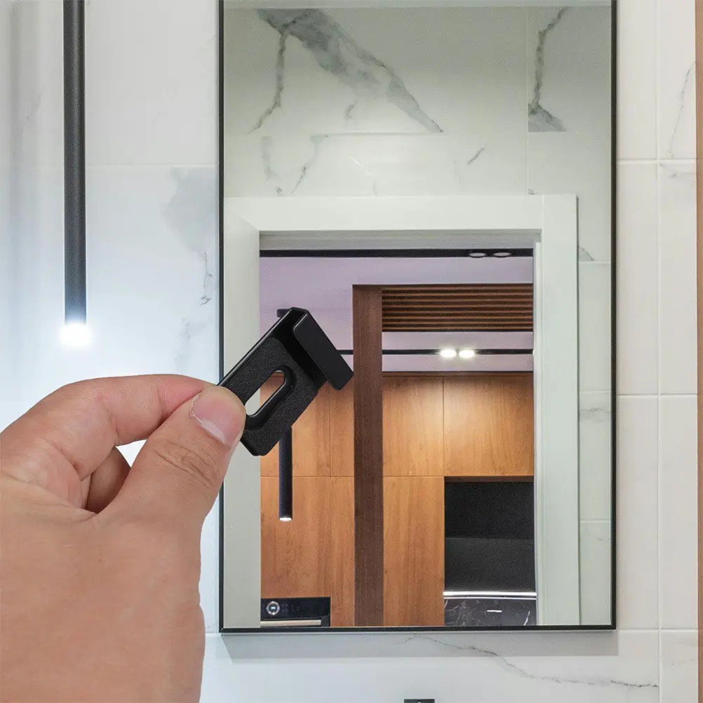 8Pcs Robust Metal Mirror Clips Wide Slot Design Heavy Duty Mirror Holders for Frameless Mirrors Wall Mounting Bathroom