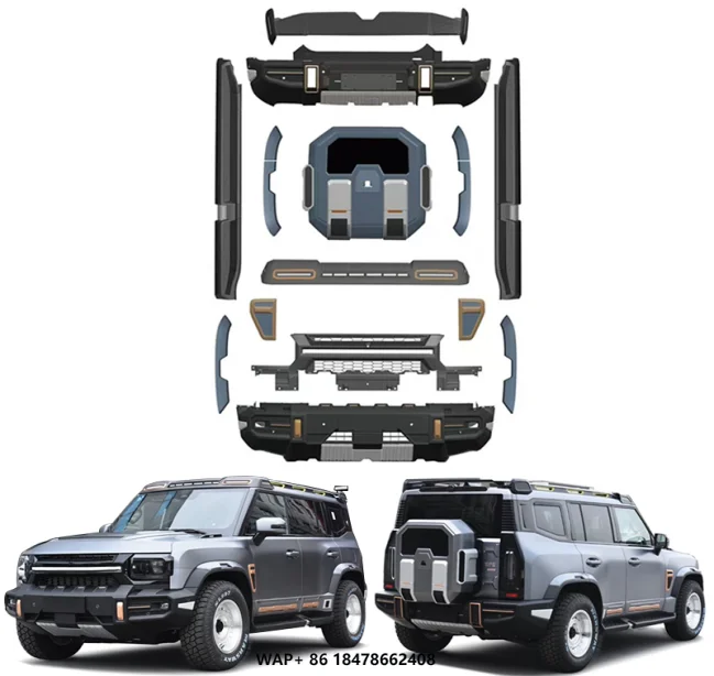 

Car Upgrade Accessories Front Bumper Grille Side Skirt Rear Spoiler Car Body Kit for Jetour T2 Accessories body kit