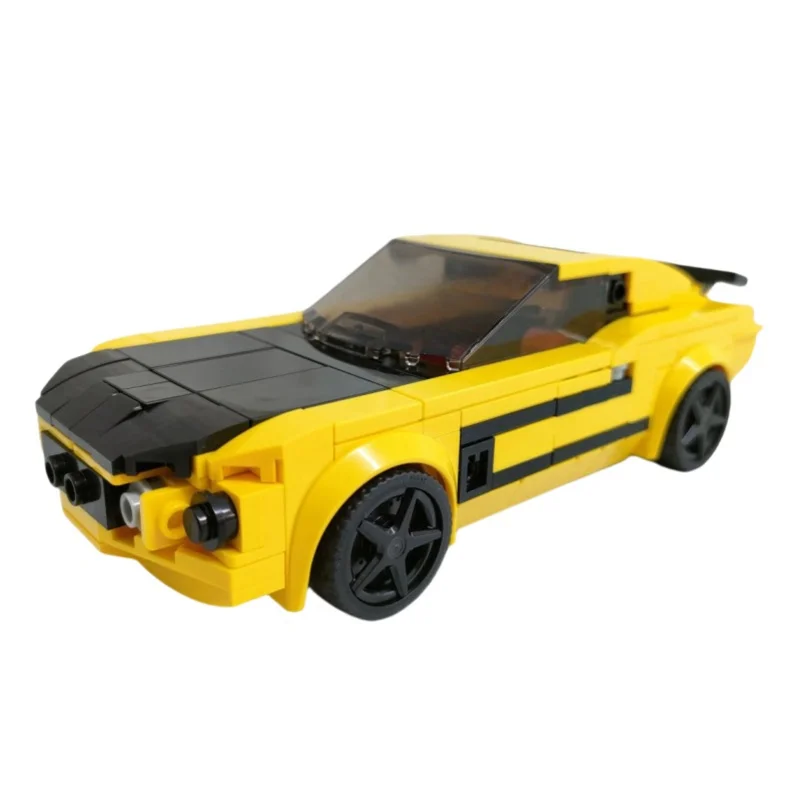 Juguete de bloques de construcción MOC, modelo de coche amarillo, 246 Uds., regalo creativo de vacaciones, juego de regalo de cumpleaños para niño de partículas pequeñas