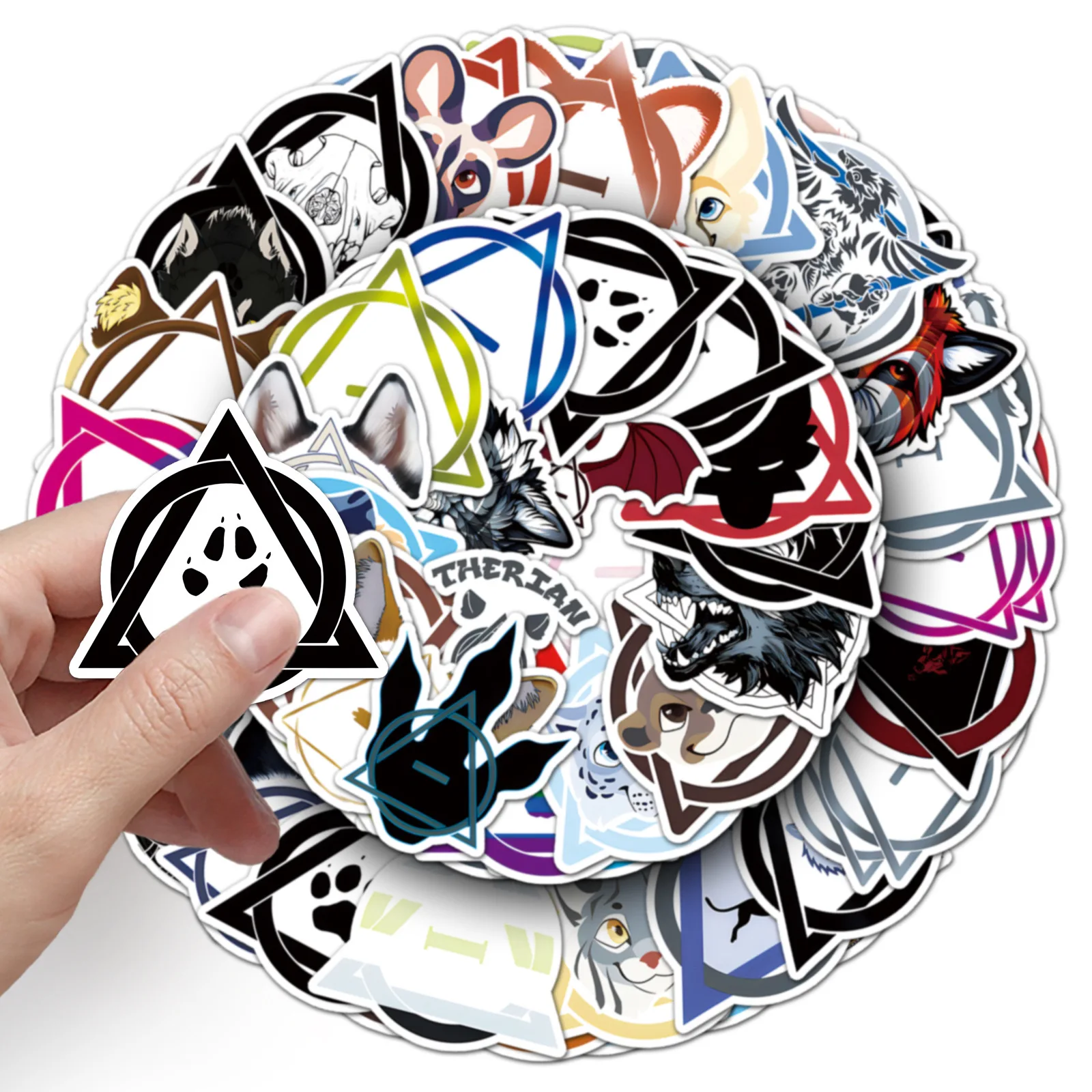 10/50pcs Cartoon Therian Stickers Aesthetic Graffiti Animal Decals Laptop Scrapbook Guitar Skateboard Vinyl Waterproof Stickers
