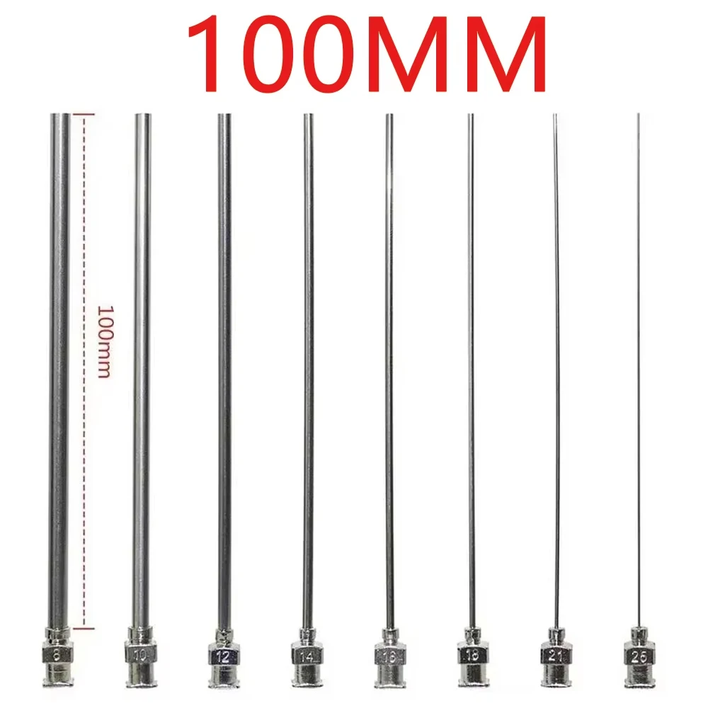 Paquete  5/10 Boquillas Dispensadoras  Acero Inoxidable  4 Pulgadas (100 mm), Punta Industrial Luer Lock  Recarga  P
