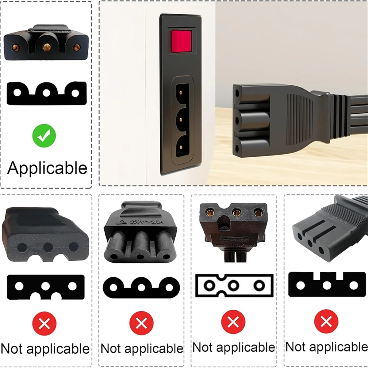 A20M Sewing Machine Pedal and Power Cord for Singer 359102-001 2263 4423 E99670 8280 44s 4452 2277 4411 3116 3337 US Plug