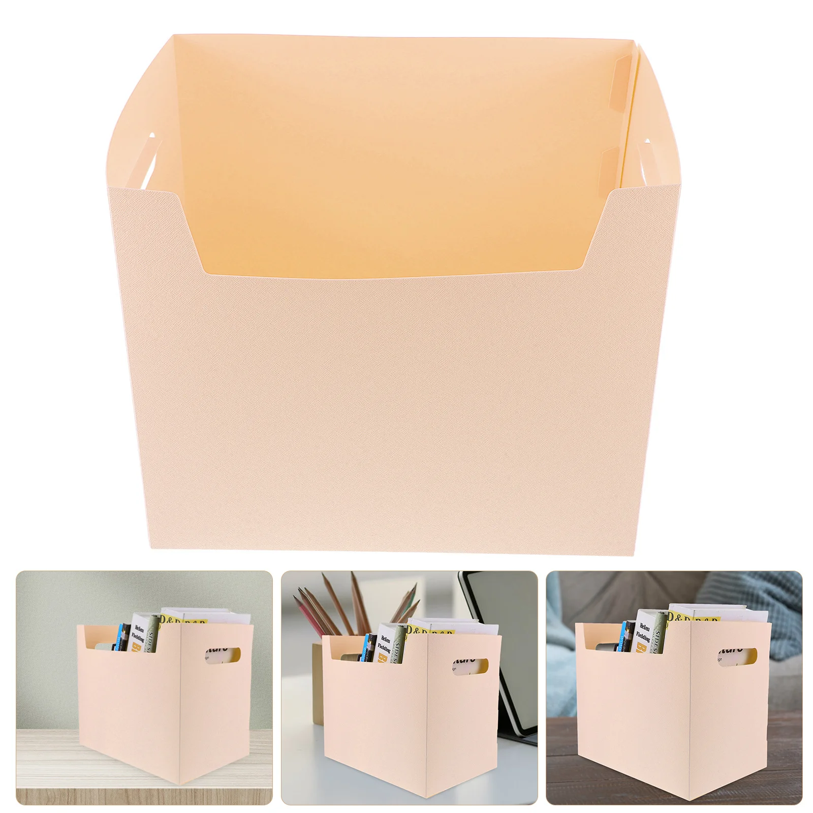 File Storage Box PP Material Home Use Organizer for Sundries Desktop Makeup Stationery Container Compact Space Saving