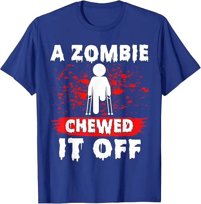 Lustiges Amputanten-T-Shirt: „Ein Zombie hat es abgekauft“ – Prothesen-Amputations-T-Shirt, Y2K-Beinamputanten- oder Prothesenbein-Shirt, Witziges Spruch-T-Shirt, Geschenke – Detail 4