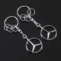 Metal Car Logo Key Chain Holder for Mercedes Benz W212 W202 W210 W204 W205 W220 G63 CLA CLS GLK SLS Keyring Pandant Accessories