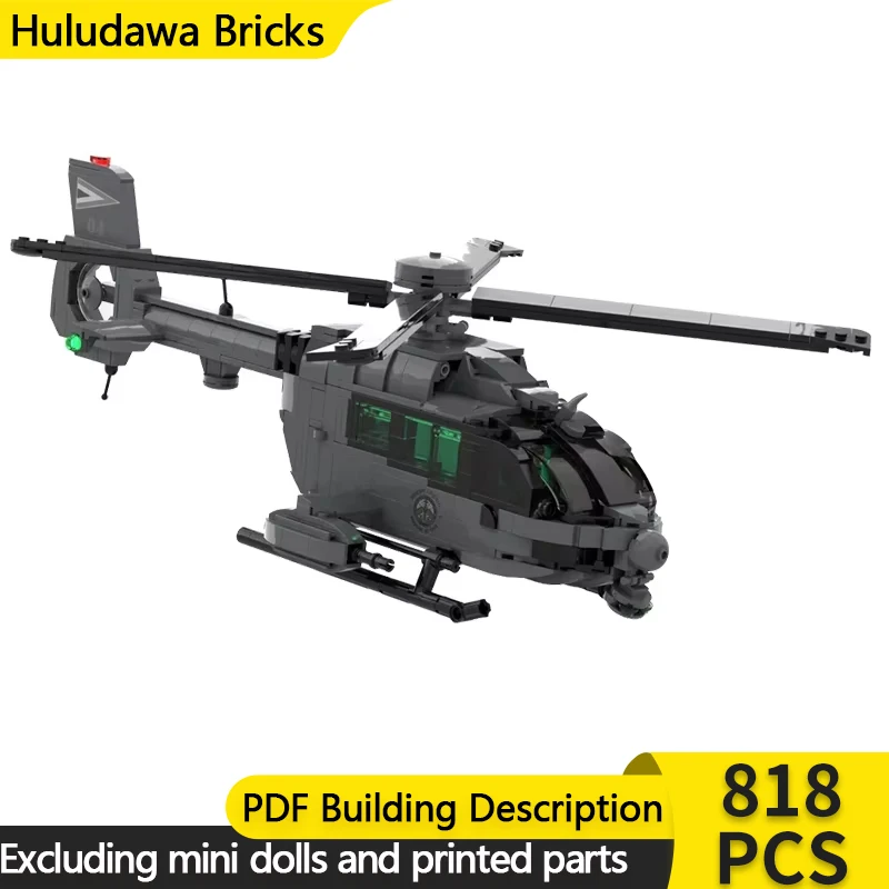 City Airbus Aircraft Model MOC Building Bricks Helicopters H145M-HuAF Modular Technology Gift Holiday Assemble Children Toy Suit