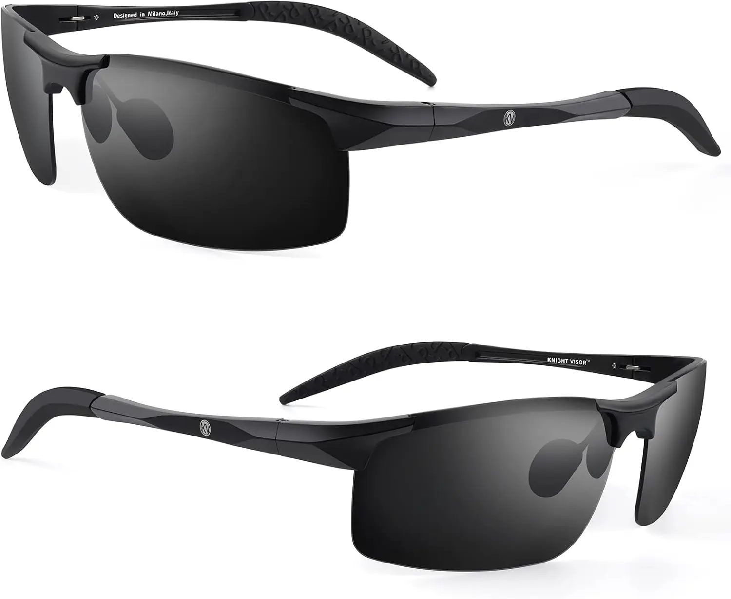 

2 Pack Day and Night Driving Glasses - Polarized Sunglasses & Yellow Night Vision with Car Clip
