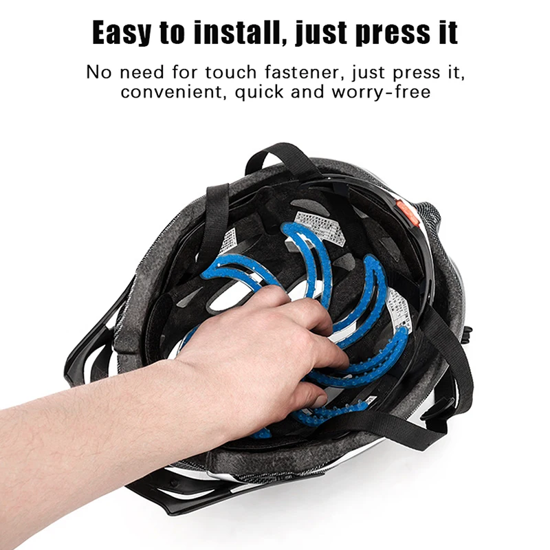 Flexible Helmet Anti-deformation Inner Silicone Pad Ventilate Helmet Liner Pad Helmet Padding Motorcycle Bike Helmet Accessories image 2
