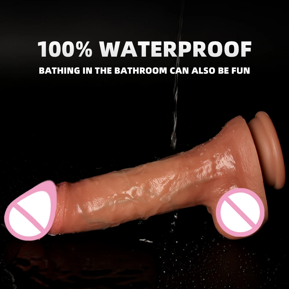 Big Realistic Vibration Dildo For Women Thick Silicone Dick Telescopic Heated Dildos Sex Toys Suction Cup Soft Rubber Penis 18+