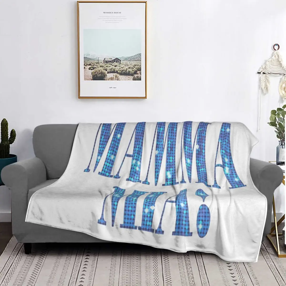 Mamma Mia -disco Blankets Soft Warm Flannel Throw Blanket Bedding for Bed Living room Picnic Travel Home Sofa