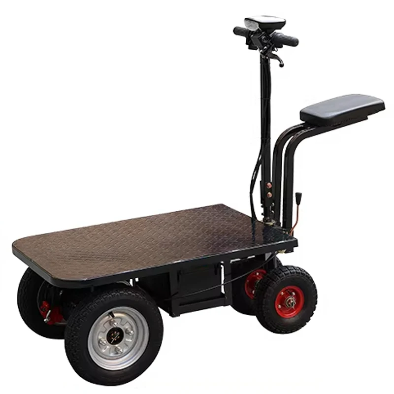 NF Mounted Electric Flatbed Cart Construction Site Cement and Sand Hauler Cargo Handcart for Effortless Hill Climb(Customized)