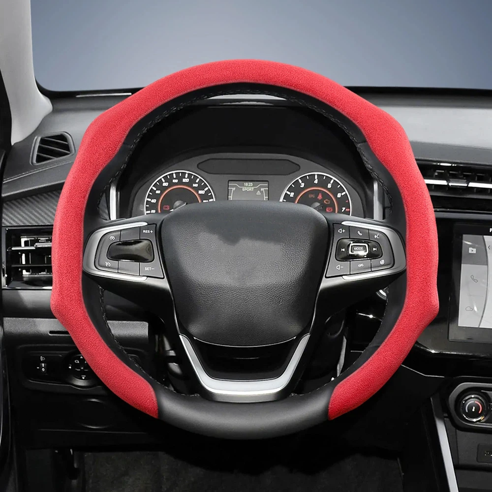for Chery Suede Steering Wheel Round and D-Shaped for Tiggo2 8 Pro 2Pro Arrizo8 7 8Promax 7Pro Arrizo6 5X Fxev 4Pro 8Pro phev Ev