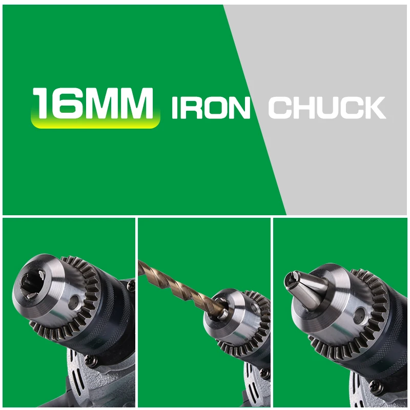 Single Speed 16mm Iron Chuck Multi-function Power Cord Drilling Machine Hand Electrical Drills