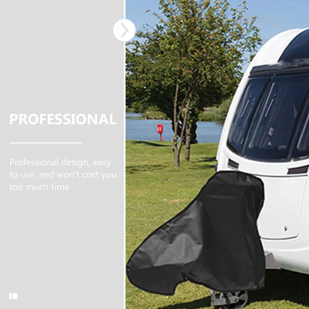 

Oxford Cloth Waterproof Trailer Hitch Cover Compact Foldable Tow Tongue Protector Maintains Connector Clean Dry Hitch Accessory