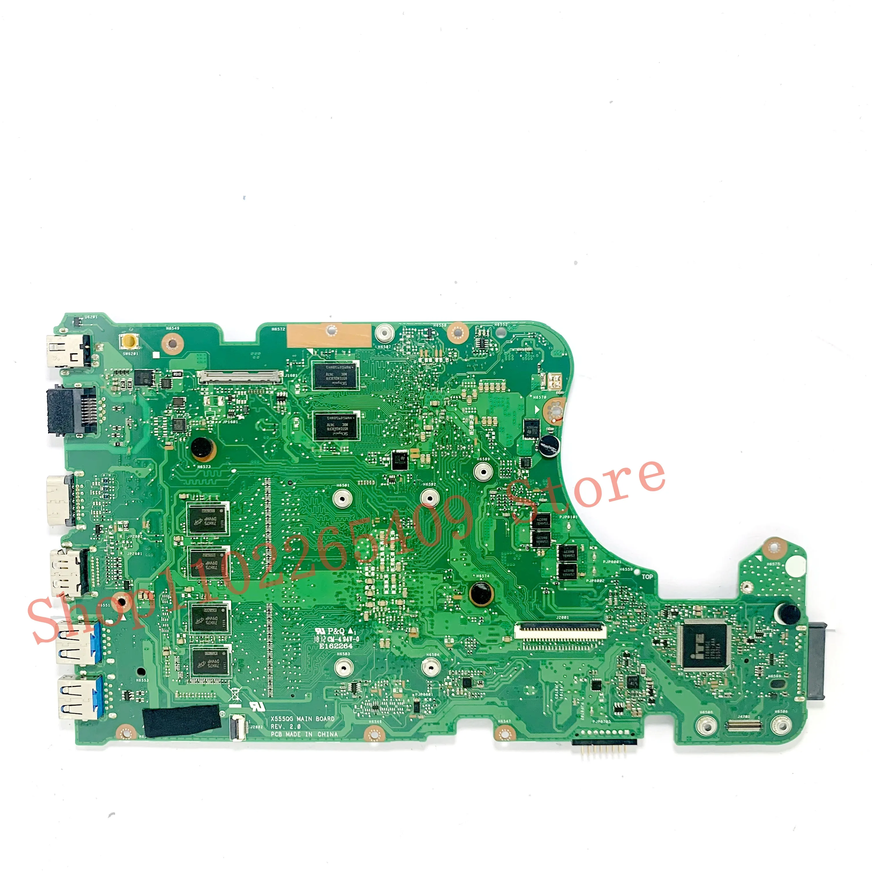 High Quality Mainboard For ASUS X555QG Laptop Motherboard X555QG REV.2.0 216-0867071 With A12-9700P CPU 8GB RAM 100%Working Well