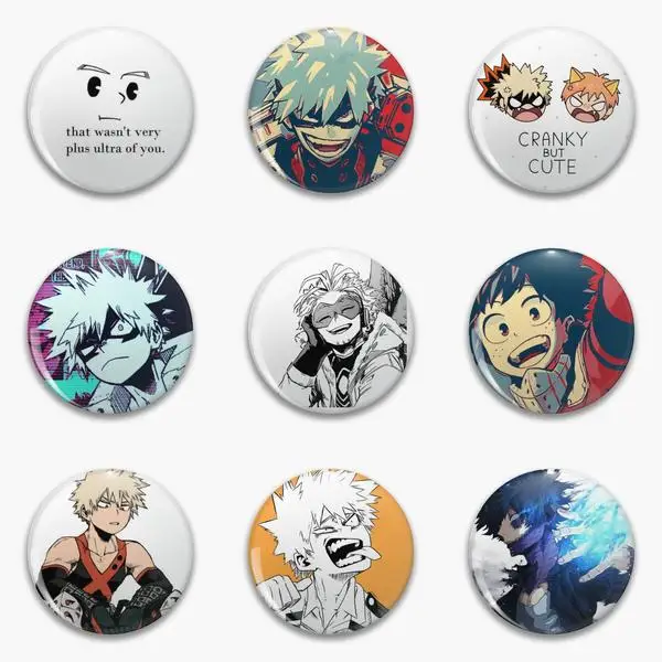 Bakugo Plus Ultra Anime My Hero Academia Katsuki Hope Cranky pero Pin de botón suave insignia personalizable decoración moda ropa de Metal