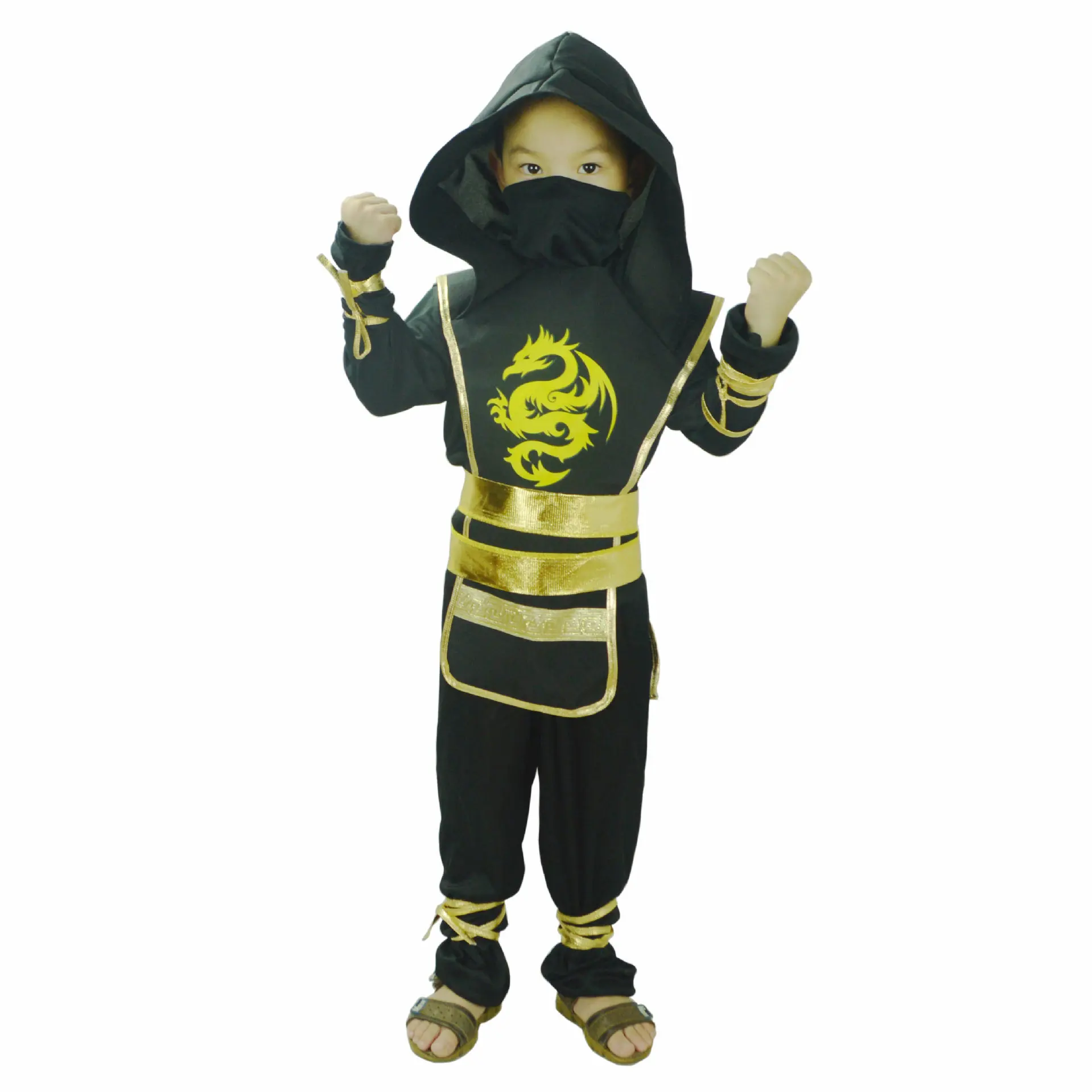 Nieuwe grappige Japanse Kids Ninja Outfit Samurai Assassin Set Party Halloween prestatie kostuum
