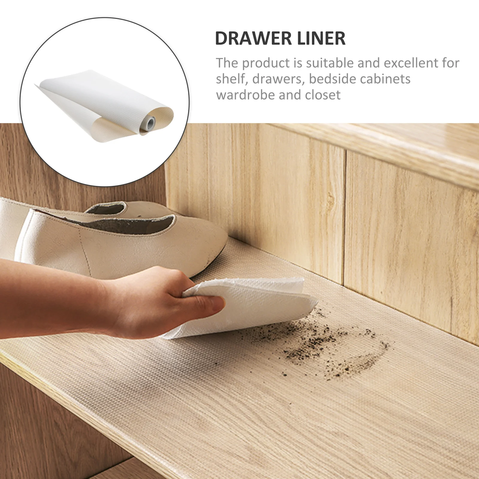 

Household Shelf Liner Multi-Function Waterproof Drawer Mat Easy Clean Non-Slip Cabinet Liner Convenient Fridge Mat Adjustable
