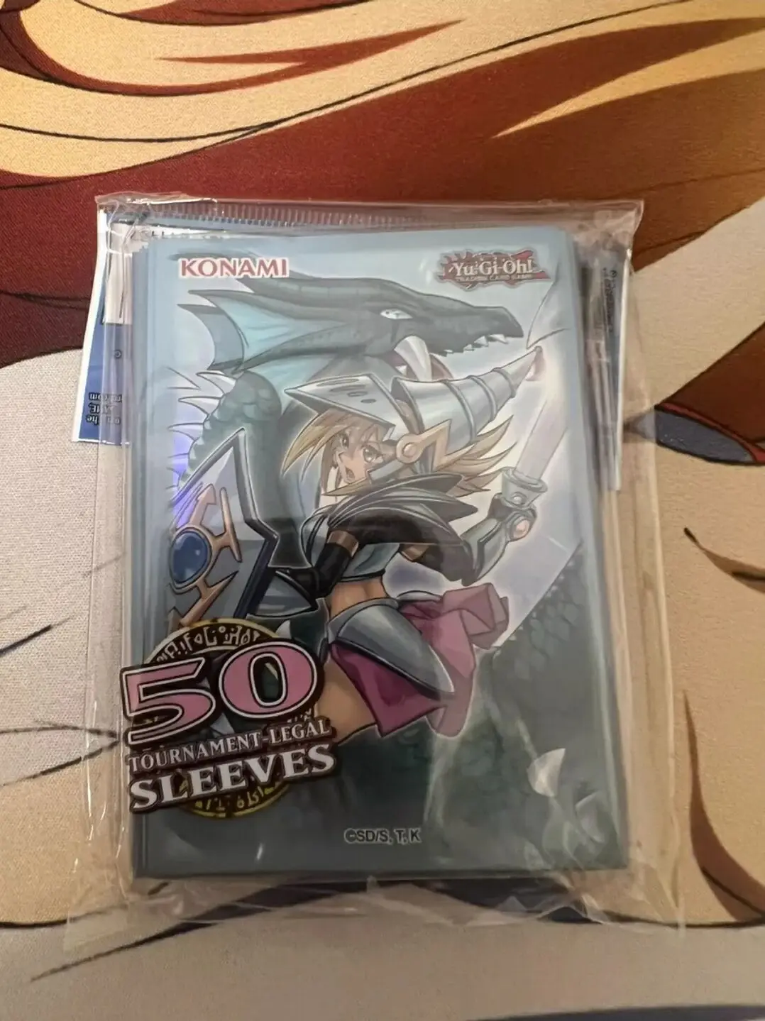 

50Pcs Yugioh Master Duel Monsters Magician Girl The Dragon Knight Collection Official Sealed Card Protector Sleeves