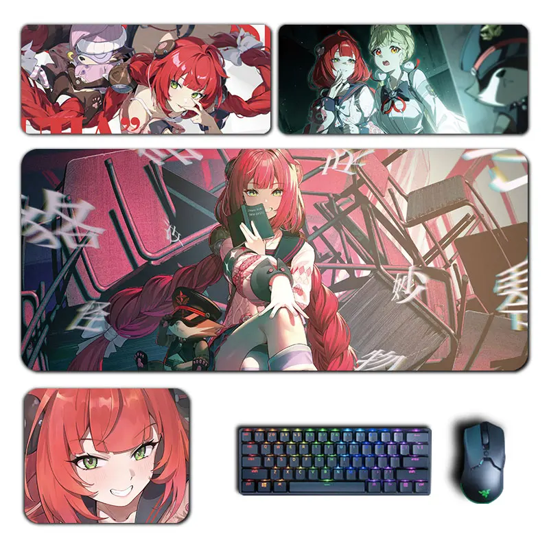 Ukinami Yuzuha Mouse Pad Anime Zenless Zone Zero Mousepad Computer Keyboard Large ZZZ Pc Gaming Accessories Office Desk Mat