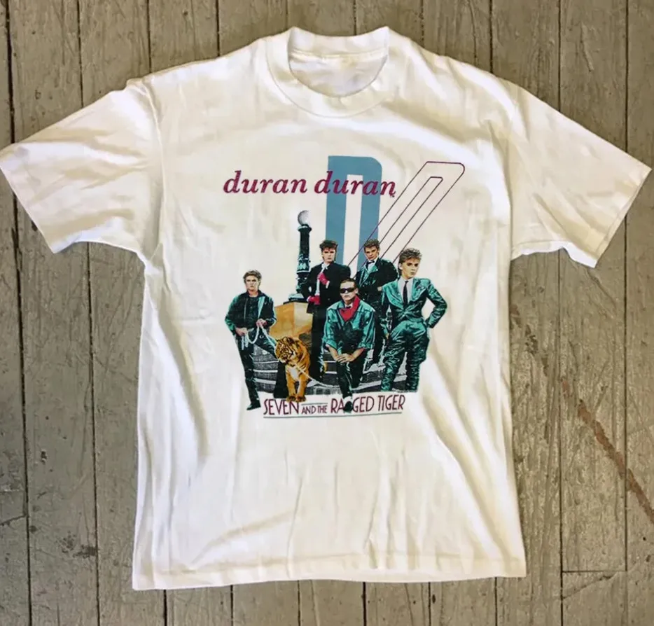 

Vintage 1984 Duran Rock Band World Tour Concert T Shirt size S 5XL
