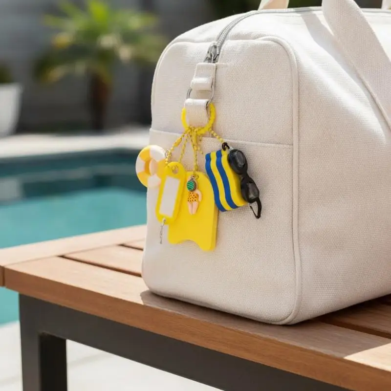 Sportlicher Schlüsselanhänger, Niedlicher Schwimmring-Anhänger für Mädchen und Jungen, Rucksack-Hängeaccessoire, Taschenanhänger, Autoschlüsselanhänger, Schicke Accessoires, Geschenk – Detail 1