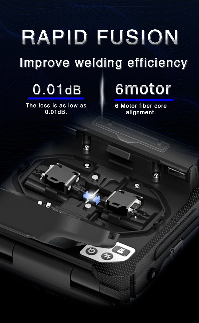 

Handheld 6 Motors SHRUI SR-18s Fiber Optical Fusion Splicer Machine for FTTH FTTx Network