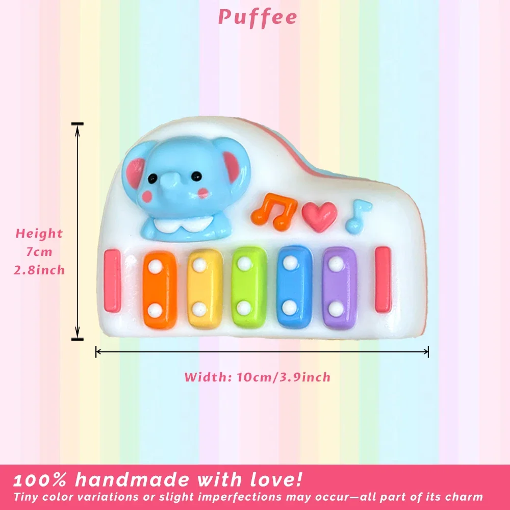 Elephant Piano Taba Squishy Toy, Cute Sticky & Slow Rebound, Original Design, Party Birthday Gift, Creamy Texture
