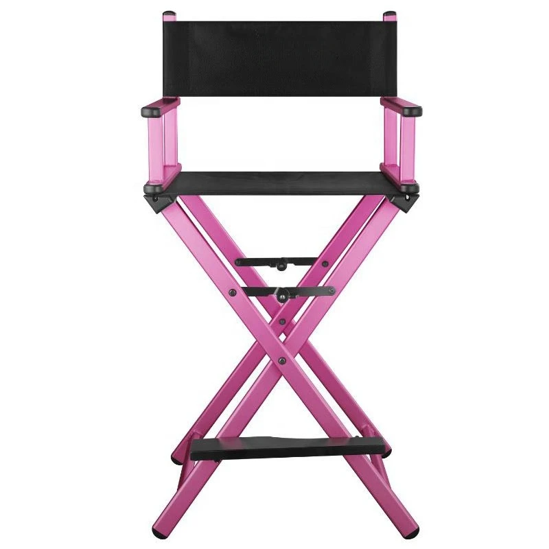 Hot New Product Director Makeup Chairs Frame Foldable Chair with Headrest Portable Durable Aluminum Metal Minimalist