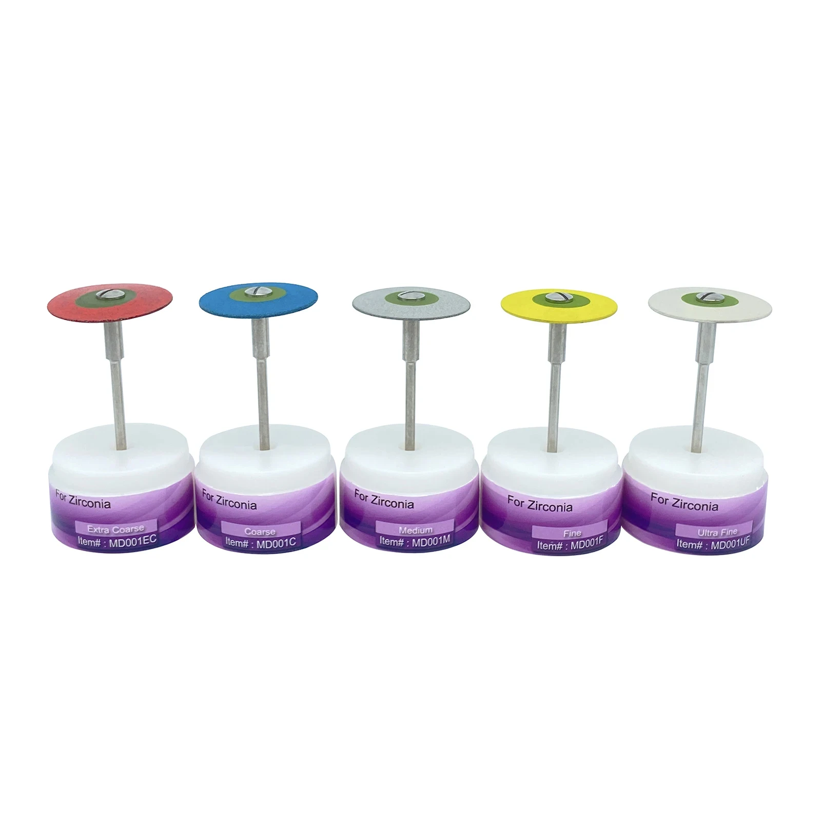 WELL CK, 1 unidad, disco de rueda pulidora de diamante de goma Dental para restauraciones de porcelana y Zirconia, ruedas pulidas dentales HP de 26mm